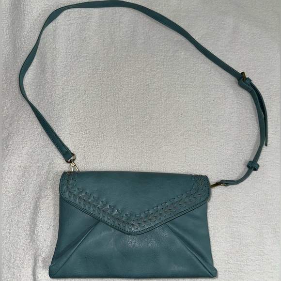 New! Anthropologie crossbody teal with long strap - Picture 2 of 4